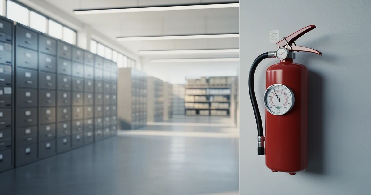 industrial scene illustrating fire extinguisher inspection 20 minute field guide — Fire Extinguisher Inspection: 20-Minute Fi