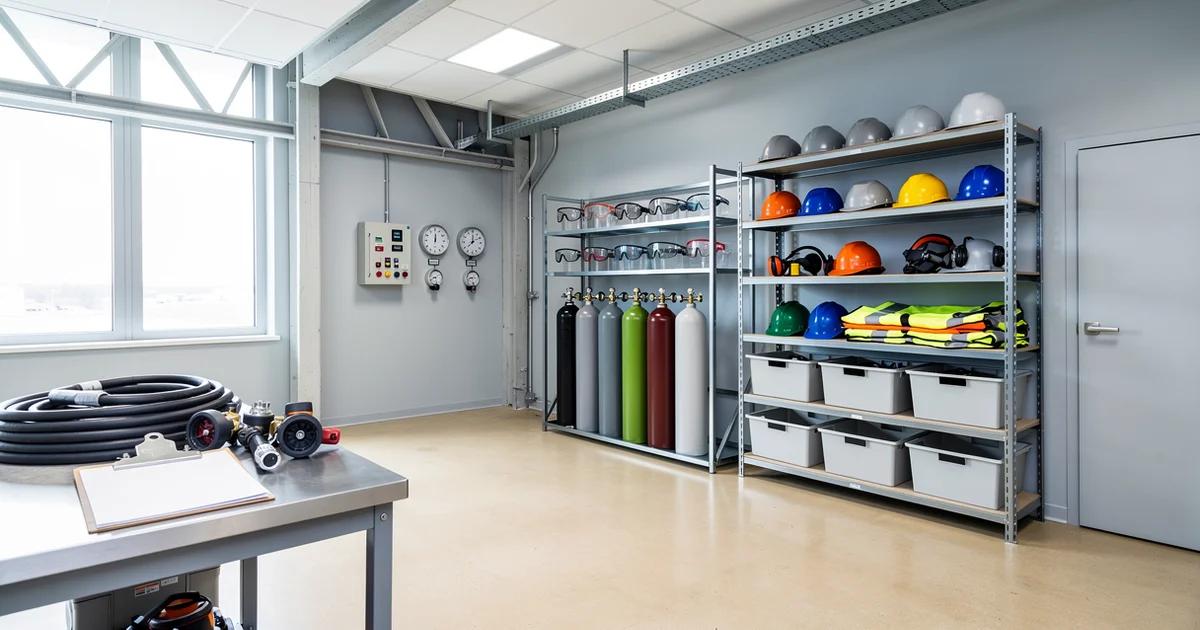 industrial scene illustrating how to control compressed gas cylinders before use — How to Control Compressed Gas Cylinders Be