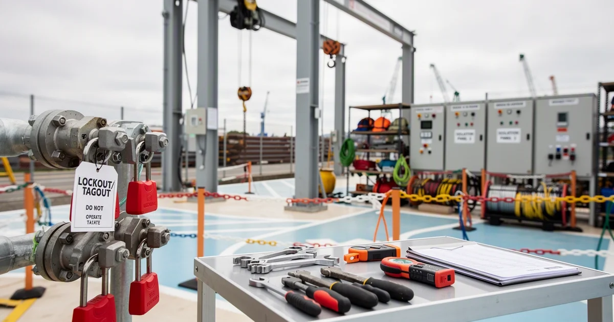 industrial scene illustrating how to verify lockout tagout before maintenance starts — How to Verify Lockout/Tagout Before Ma