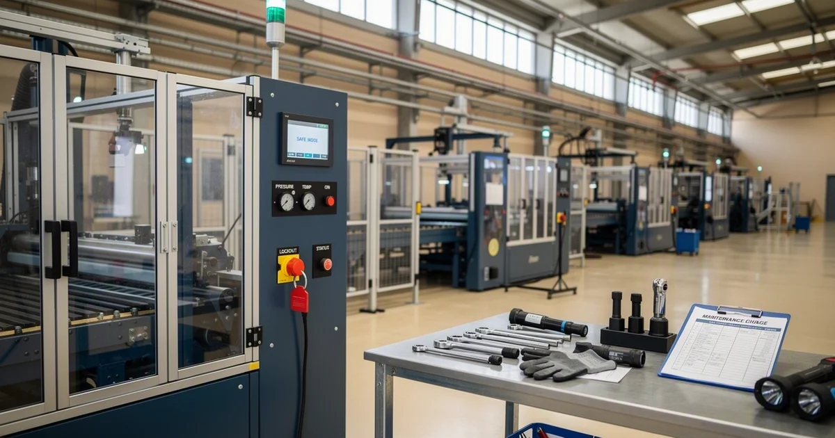 industrial scene illustrating how to verify machine guarding after a maintenance change in 8 steps — How to Verify Machine Gu