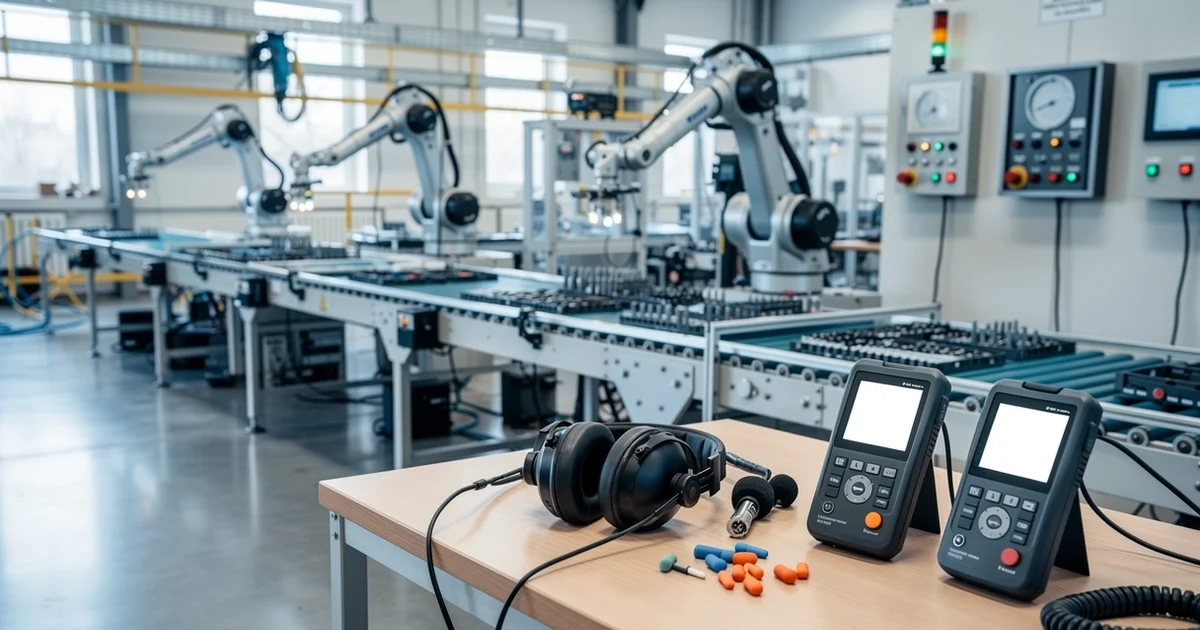 industrial scene illustrating noise dosimetry audit for osha hearing conservation — Noise Dosimetry Audit for OSHA Hearing Co