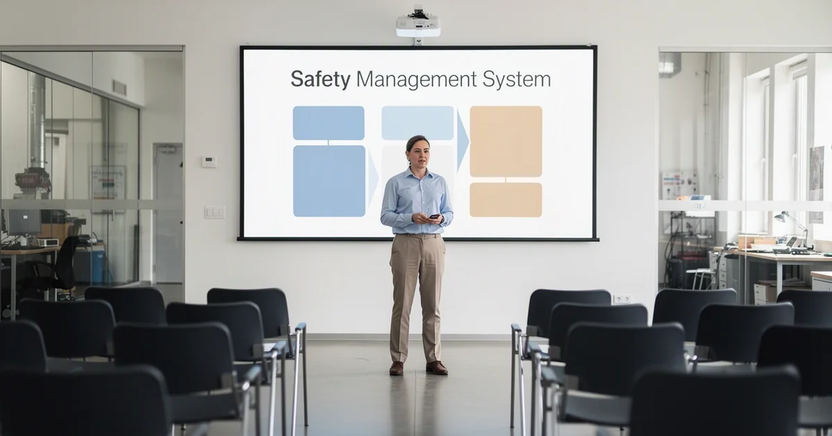 industrial scene illustrating safety management system explained 4 operating layers — Safety Management System Explained: 4 O