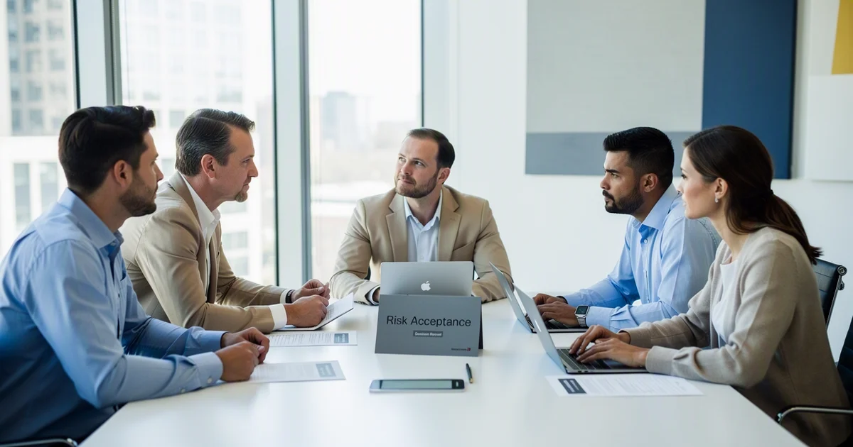 risk management scene on risk acceptance 5 tests that keep a signed decision from becoming a safety — Risk Acceptance: 5 Test