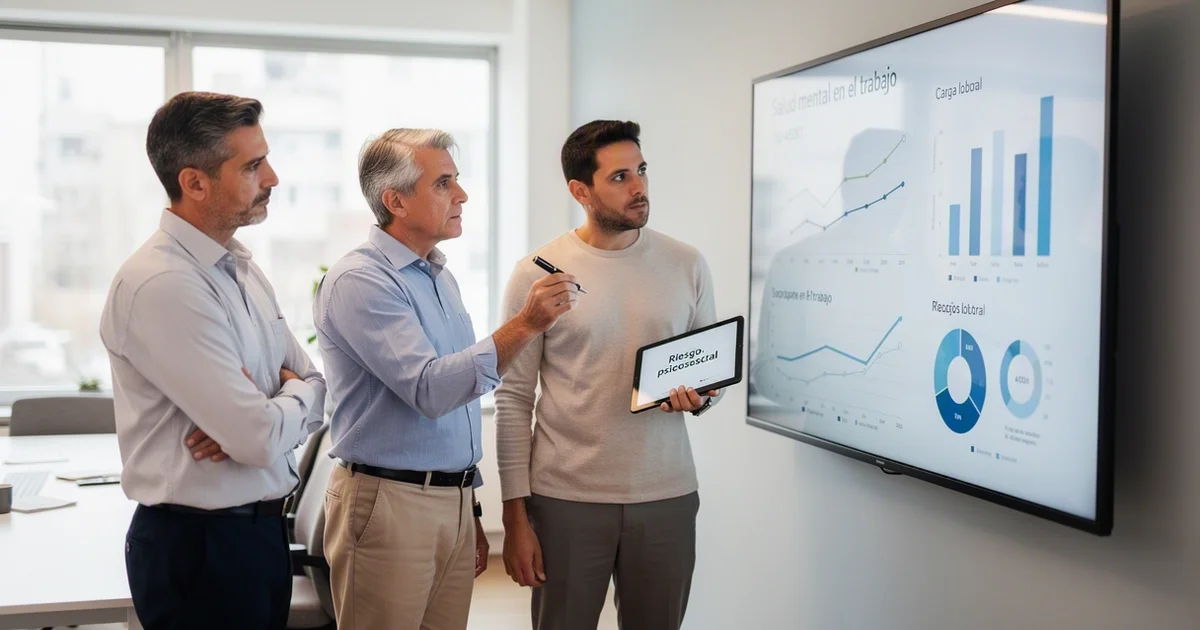 professional scene illustrating salud mental en el trabajo 6 senales que la direccion confunde con disciplina — Salud mental