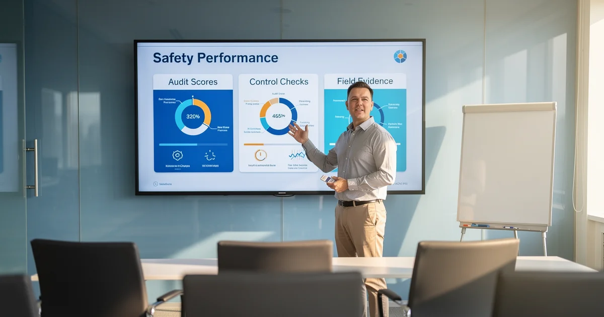 metrics dashboard representing control assurance audits vs checks vs field evidence — Control Assurance: Audits vs Checks vs